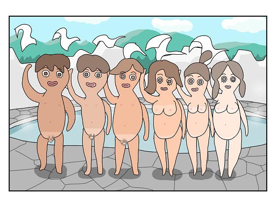 GIF Para Para Manga - 6 Men and Women at the Beach and the Hot Springs By Rakugaki GIF Para Para Manga - 6 Men and Women at the Beach and the Hot Springs By Rakugaki